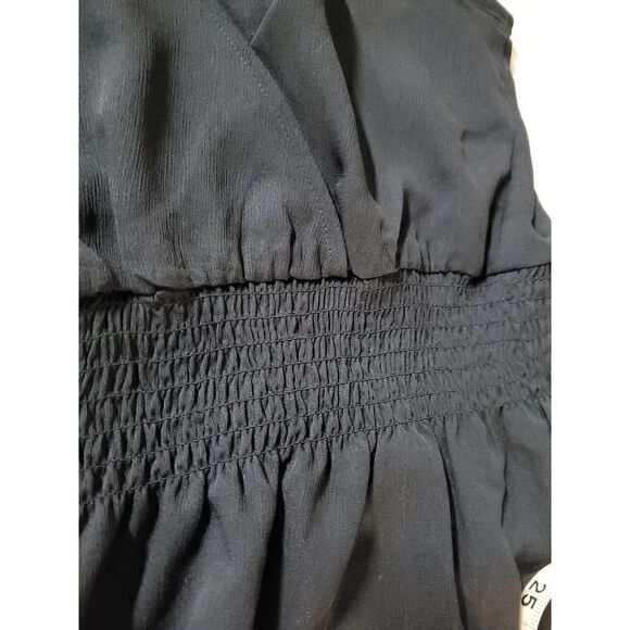 Women's size small v-neck sleeveless blouse top blue Chelsea 28 cinch waist - Picture 8 of 13